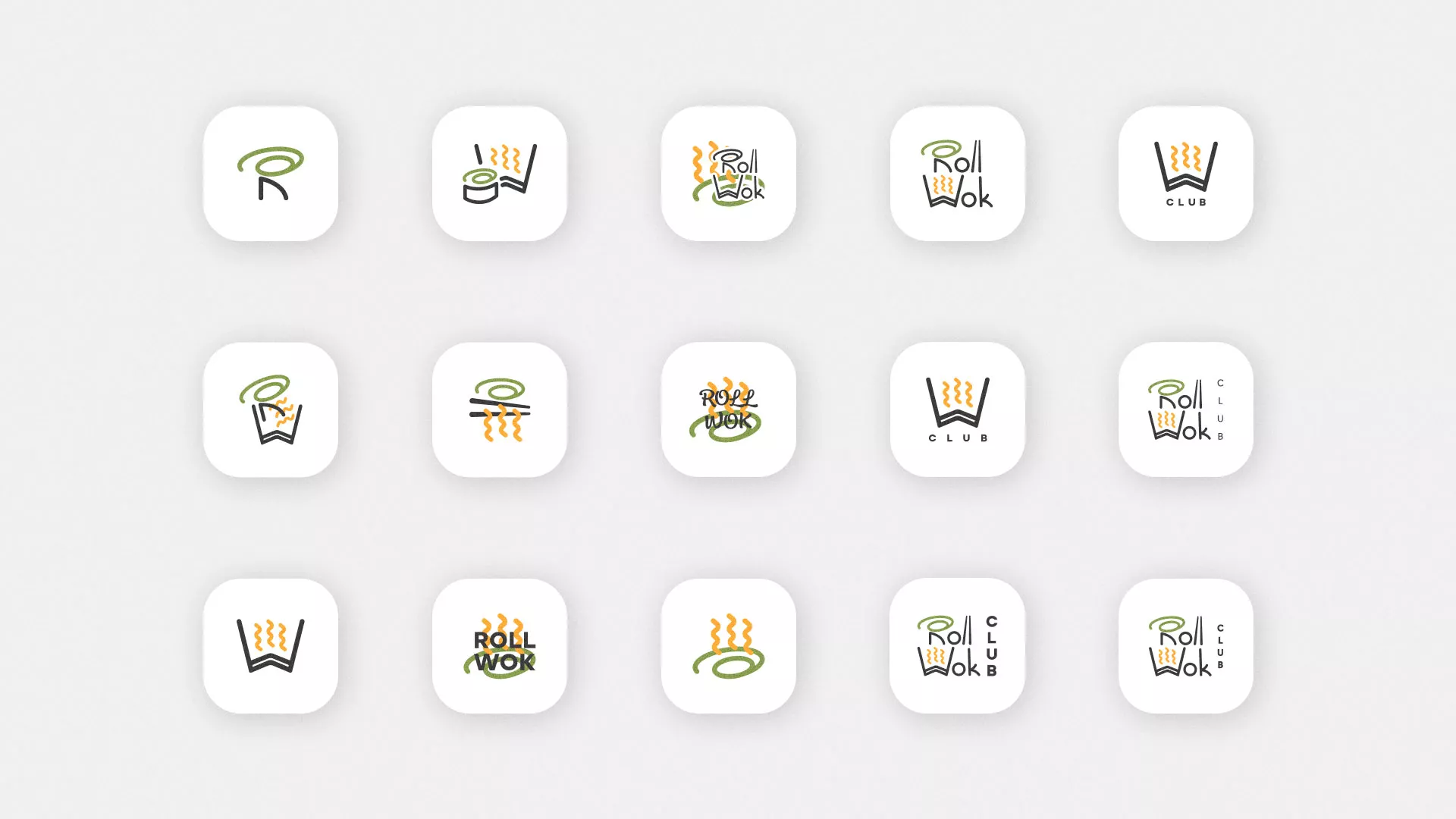 Разработка иконки приложения суши-бара «Roll Wok Club» в Тольятти