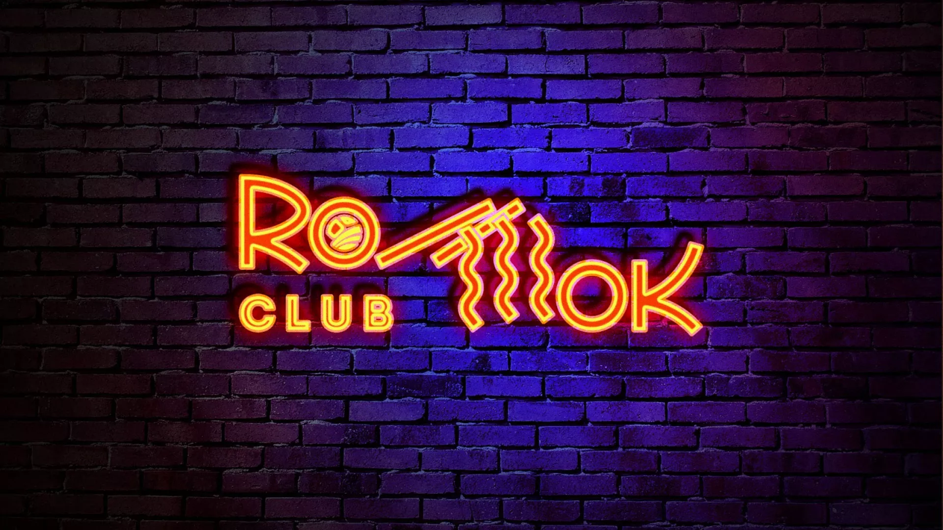 Разработка светящейся интерьерной вывески суши-бара «Roll Wok Club» в Тольятти
