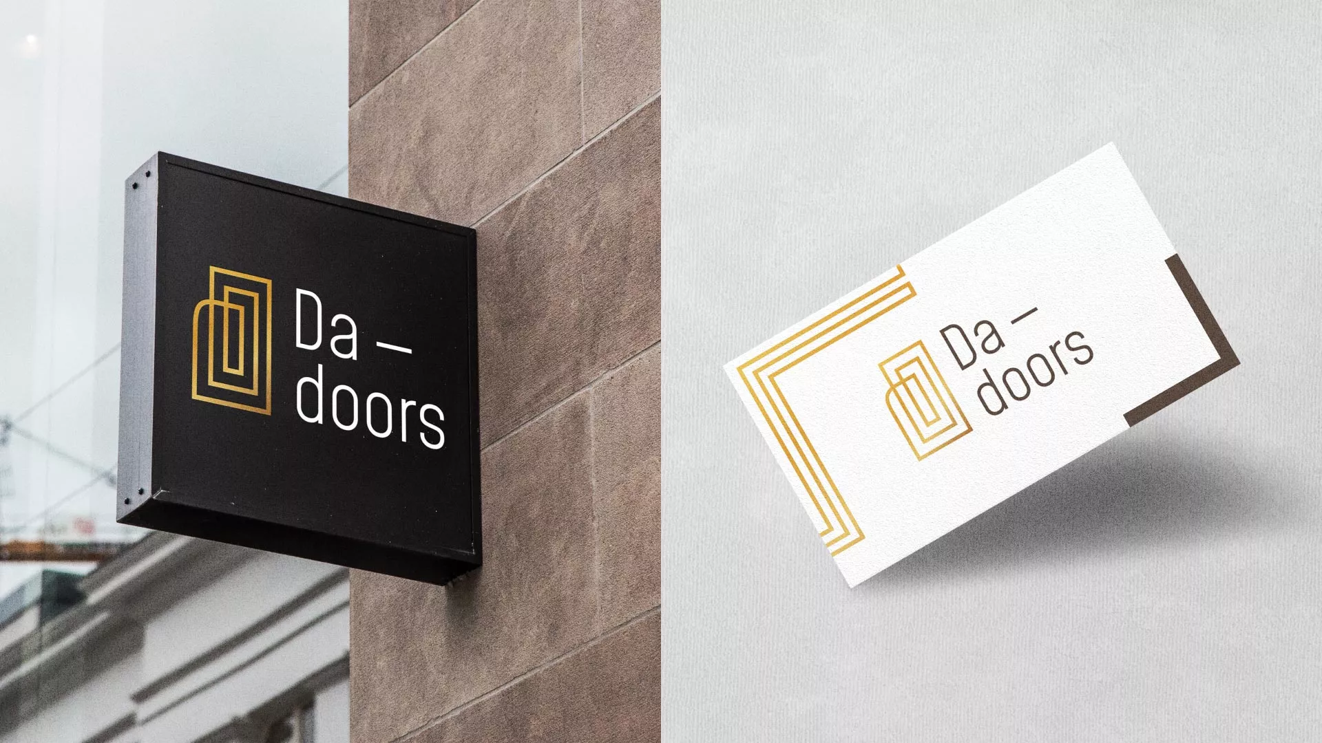 Разработка логотипа для компании «DA-DOORS» в Тольятти